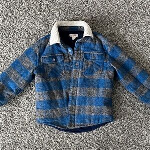 Boys XS plaid button up jacket